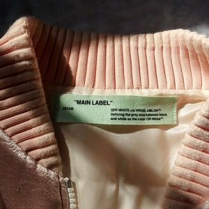 Off White pink bomber jacket